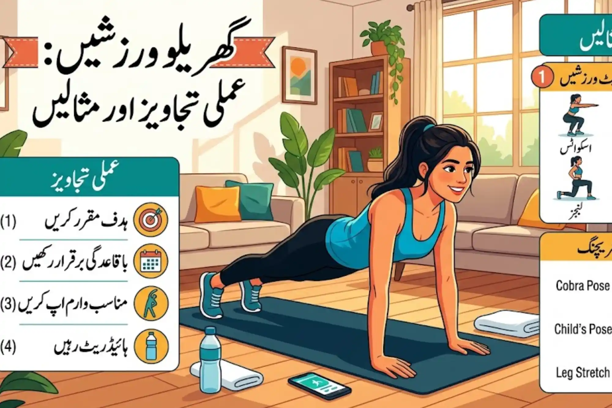 تمارين منزلية نصائح وأمثلة عملية